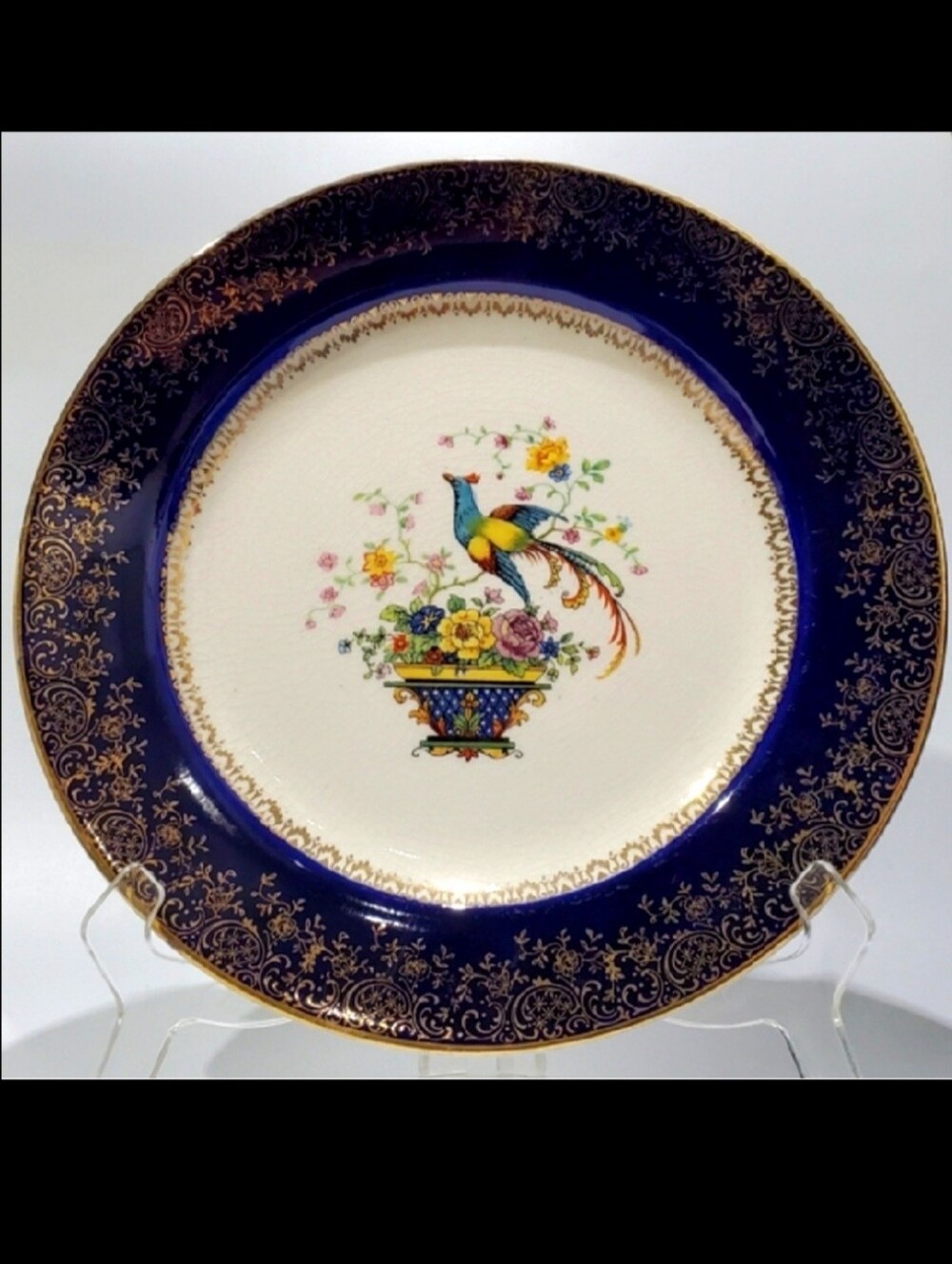 Vntg Century by Salem Warranted 23 kt gold 10” Plate Decor Piece Only